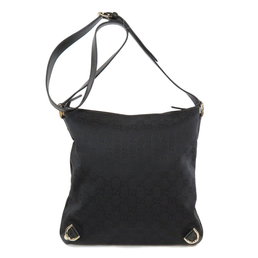 Gucci shoulder bag GG Abbey black ring Black canvas